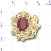 81027 Garnet Bracelet Slide Clasp 