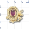 81028 Pink Tourmaline Bracelet Slide Clasp 