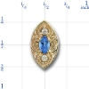 80886 blue topaz Bracelet Slide 