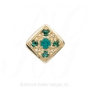 GS033 E - 14 Karat Gold Emerald Slide 