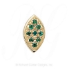 GS034 E - 14 Karat Gold Emerald Slide 