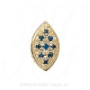 GS034 S - 14 Karat Gold Sapphire Slide 