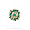 GS037 E - 14 Karat Gold Emerald Slide 