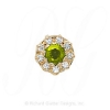 GS040 PD/D - 14 Karat Gold Slide with Peridot center and Diamond accents 