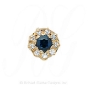 GS040 S/D - 14 Karat Gold Slide with Sapphire center and Diamond accents 