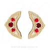 GS047-2 G - 14 Karat Gold Garnet Slide 