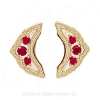 GS047-2 R - 14 Karat Gold Ruby Slide 