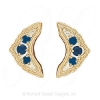 GS047-2 S - 14 Karat Gold Sapphire Slide 
