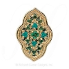 GS047 E - 14 Karat Gold Emerald Slide 