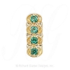 GS048 E - 14 Karat Gold Emerald Slide 