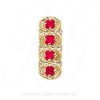 GS048 R - 14 Karat Gold Ruby Slide 