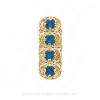 GS048 S - 14 Karat Gold Sapphire Slide 