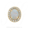 GS049 OP/D - 14 Karat Gold Slide with Opal center and Diamond accents 