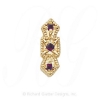 GS053 AMY - 14 Karat Gold Amethyst Slide 