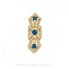 GS053 S - 14 Karat Gold Sapphire Slide 