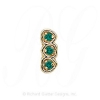 GS068 E - 14 Karat Gold Emerald Slide 