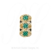 GS069 E - 14 Karat Gold Emerald Slide 