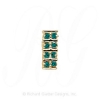 GS070 E - 14 Karat Gold Emerald Slide 