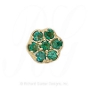 GS071 E - 14 Karat Gold Emerald Slide 