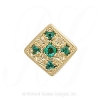 GS074 E - 14 Karat Gold Emerald Slide 