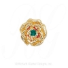 GS076 E - 14 Karat Gold Emerald Slide 