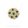 GS078 E - 14 Karat Gold Emerald Slide 