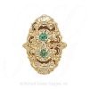 GS082 E - 14 Karat Gold Emerald Slide 