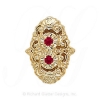 GS082 R - 14 Karat Gold Ruby Slide 
