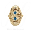 GS082 S - 14 Karat Gold Sapphire Slide 