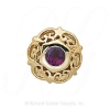 GS085 AMY - 14 Karat Gold Amethyst Slide 