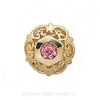 GS085 PT - 14 Karat Gold Pink Tourmaline Slide 
