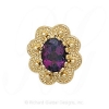 GS086 AMY - 14 Karat Gold Amethyst Slide 