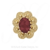GS086 PT - 14 Karat Gold Pink Tourmaline Slide 