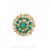 GS087 E - 14 Karat Gold Emerald Slide 