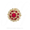 GS087 R - 14 Karat Gold Ruby Slide 