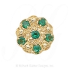 GS093 E - 14 Karat Gold Emerald Slide 
