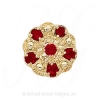 GS093 G - 14 Karat Gold Garnet Slide 