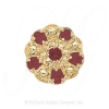 GS093 PT - 14 Karat Gold Pink Tourmaline Slide 
