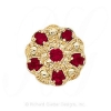GS093 R - 14 Karat Gold Ruby Slide 