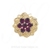 GS099 AMY - 14 Karat Gold Amethyst Slide 