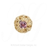 GS109 PT - 14 Karat Gold Pink Tourmaline Slide 