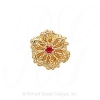 GS113 R - 14 Karat Gold Ruby Slide 