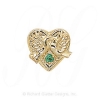 GS114 E - 14 Karat Gold Emerald Slide 
