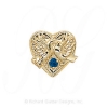 GS114 S - 14 Karat Gold Sapphire Slide 