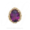 GS146 AMY - 14 Karat Gold Amethyst Slide 