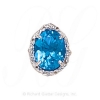 GS146 BT - 14 Karat Gold Blue Topaz Slide 