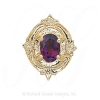 GS147 AMY - 14 Karat Gold Amethyst Slide 