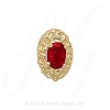 GS148 G - 14 Karat Gold Garnet Slide 