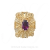 GS149 AMY - 14 Karat Gold Amethyst Slide 