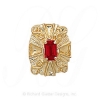 GS149 G - 14 Karat Gold Garnet Slide 